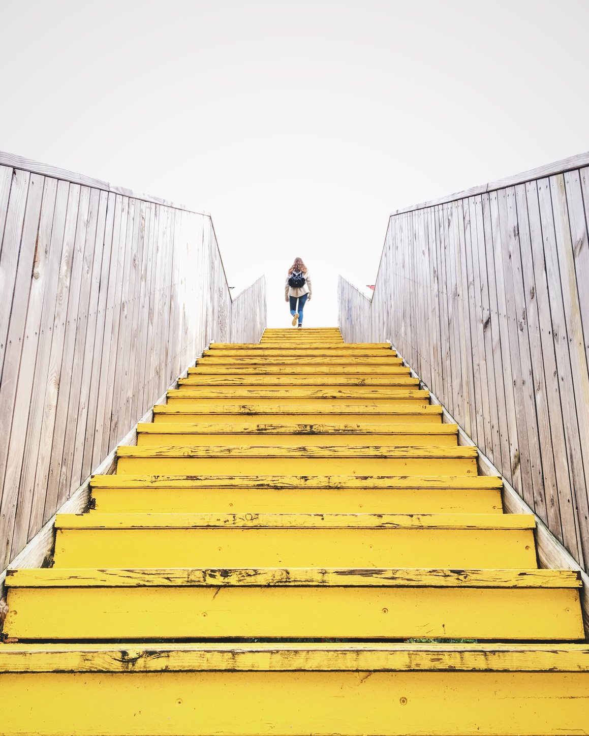 Person at Top of Stairs